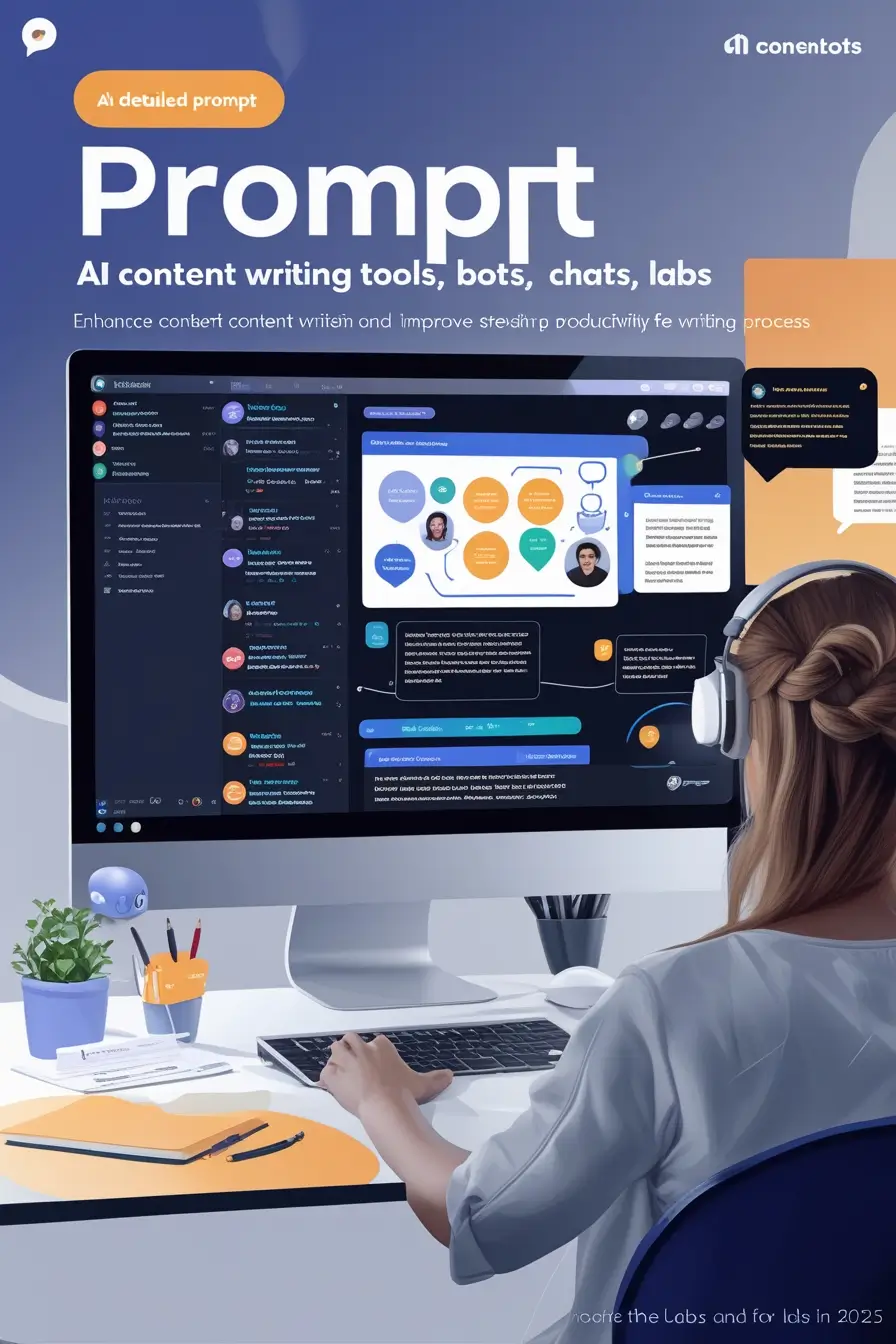 A comprehensive view of AI-driven content writing tools, bots, chats, and labs, showcasing their impact on enhancing writing efficiency and quality in 2025