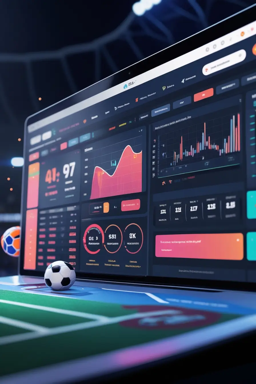 AI sports betting interface featuring predictive graphs, customizable tools, and live odds.