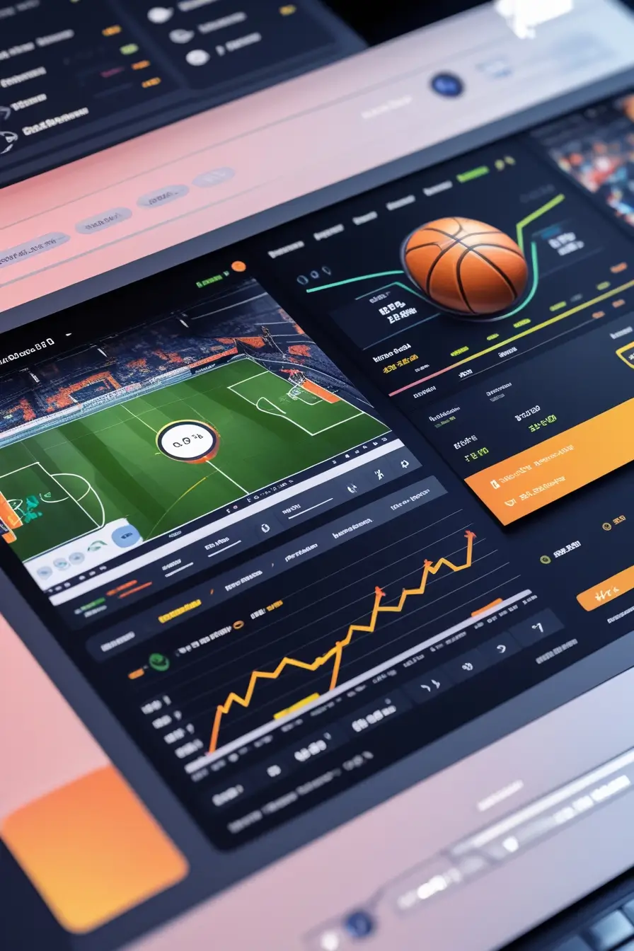 Interactive AI sports betting tool showcasing real-time analytics, odds comparison, and predictive graph